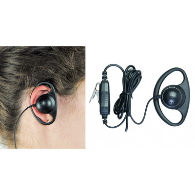 Icom IC-F2000 Compatible D-Shape Earpiece, Combi PTT & Microphone
