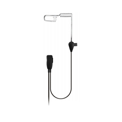 Icom Compatible FBI-Style Earpiece (With Inline Microphone & PTT)